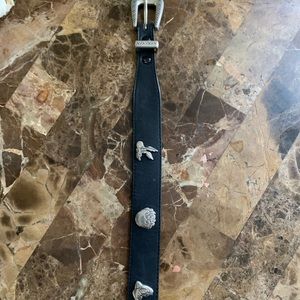 Looneytunes Black Leather Belt 1992 Vintage Warner bros